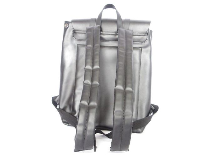 Autre Marque Gaston Luga Splash Vegan Leder Rucksack Schwarz - Ansicht 2