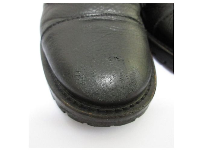 Max Mara Leder-Schnürstiefeletten Schwarz - Ansicht 10