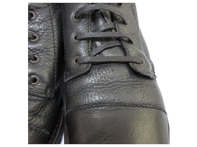 Max Mara Leder-Schnürstiefeletten Schwarz - Ansicht 12