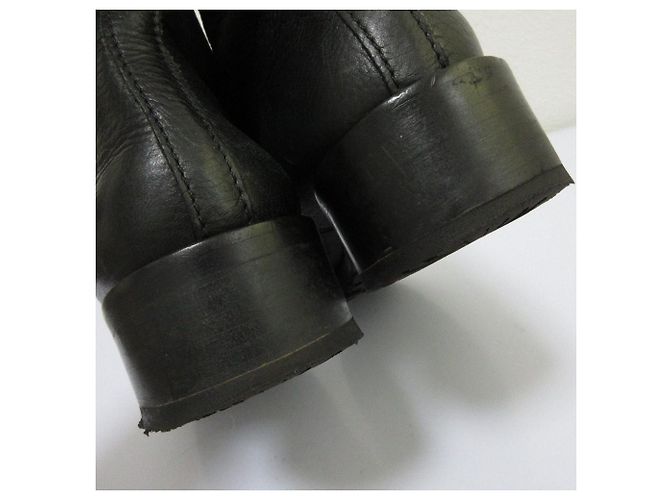 Max Mara Leder-Schnürstiefeletten Schwarz - Ansicht 15