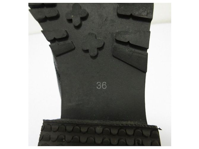 Max Mara Leder-Schnürstiefeletten Schwarz - Ansicht 8