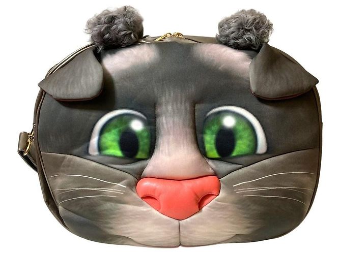 Autre Marque Borsa 2 in 1 in pelliccia di agnello Talking Tom Face - Talking Tom and Friends Marrone - vista 3