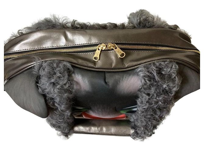Autre Marque Borsa 2 in 1 in pelliccia di agnello Talking Tom Face - Talking Tom and Friends Marrone - vista 4