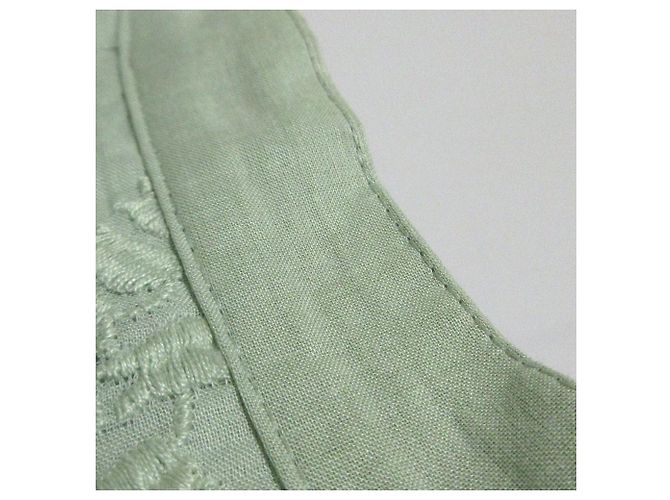 Autre Marque Ingeborg Langkleid mit Maiglöckchen-Stickerei Grün - Ansicht 13
