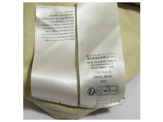 Stella Mc Cartney Stella McCartney Eco-Leder-Weitbeinhose Beige Roh - Ansicht 11