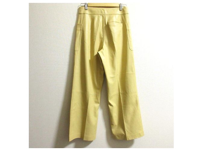 Stella Mc Cartney Stella McCartney Eco-Leder-Weitbeinhose Beige Roh - Ansicht 3