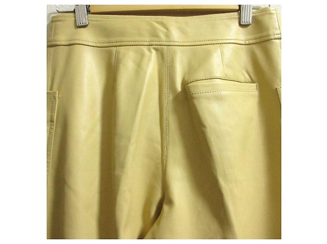 Stella Mc Cartney Stella McCartney Eco-Leder-Weitbeinhose Beige Roh - Ansicht 5