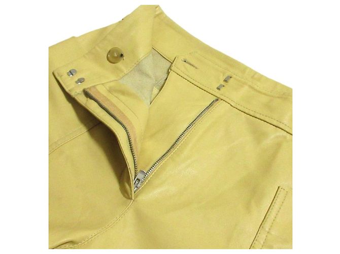 Stella Mc Cartney Stella McCartney Eco-Leder-Weitbeinhose Beige Roh - Ansicht 6