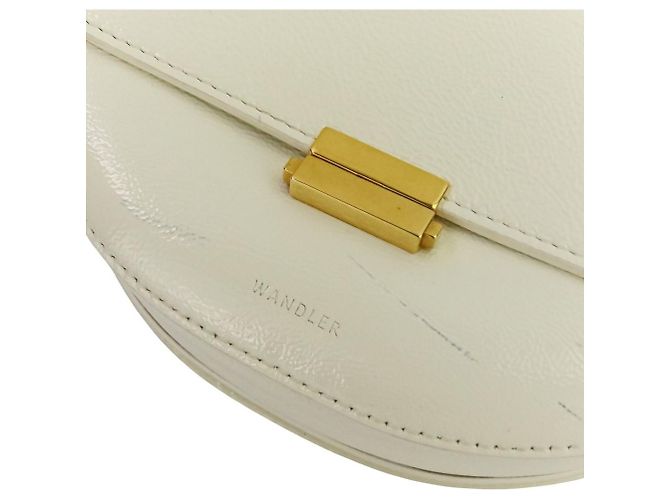 Autre Marque Borsa a tracolla in pelle lucida Wandler Bianco - vista 12
