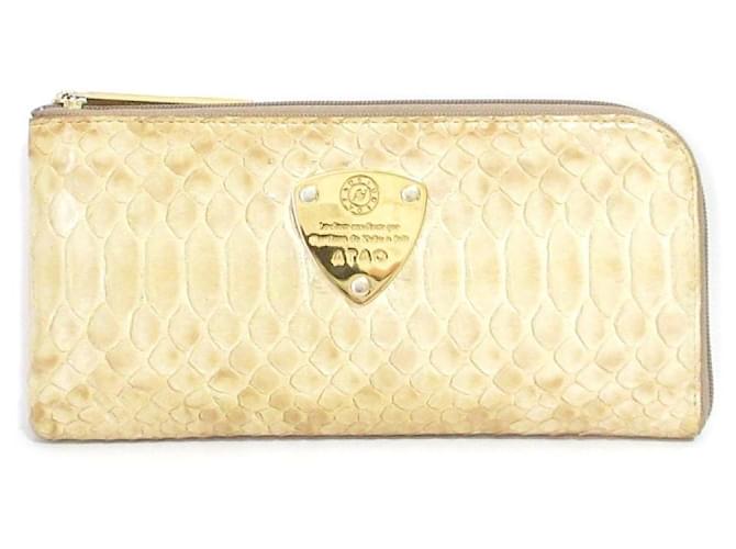 Autre Marque Portafoglio lungo ATAO limo Python Beige - vista 2