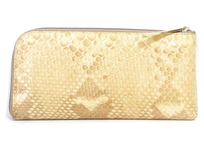 Autre Marque Portafoglio lungo ATAO limo Python Beige - vista 3