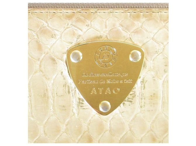 Autre Marque Portafoglio lungo ATAO limo Python Beige - vista 7