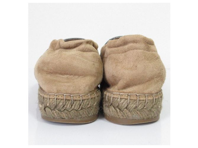 Autre Marque Brunello Cucinelli Monile Espadrille Slip-on Sneaker in scamoscio Marrone - vista 7