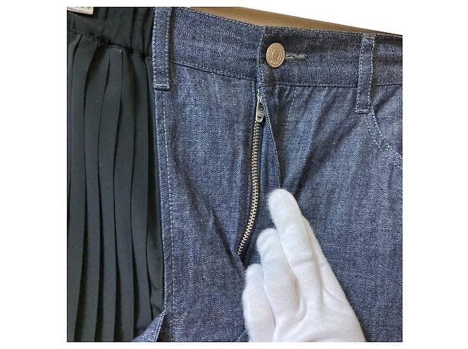Autre Marque Falda de denim con pliegues ZUCCa Azul - vista 4
