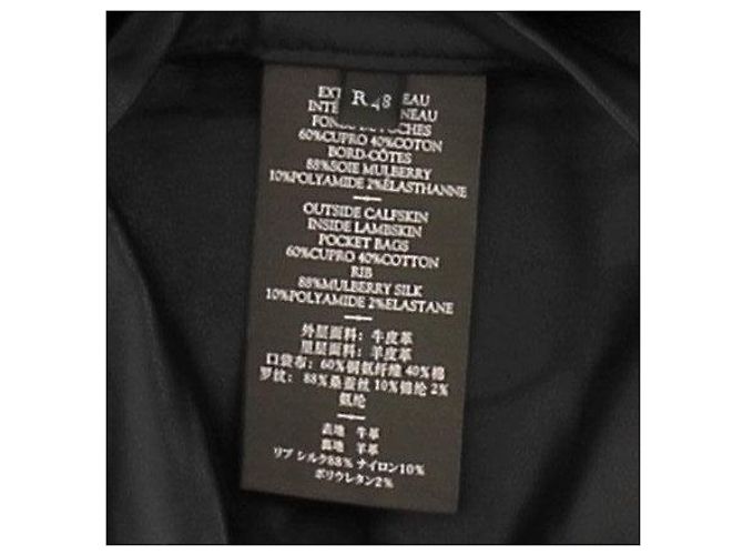 Berluti Veste réversible en daim kaki et cuir noir - vue 10