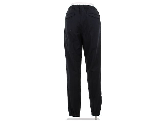 Dior Marineblaue Wollhose mit elastischem Bund - Ansicht 2