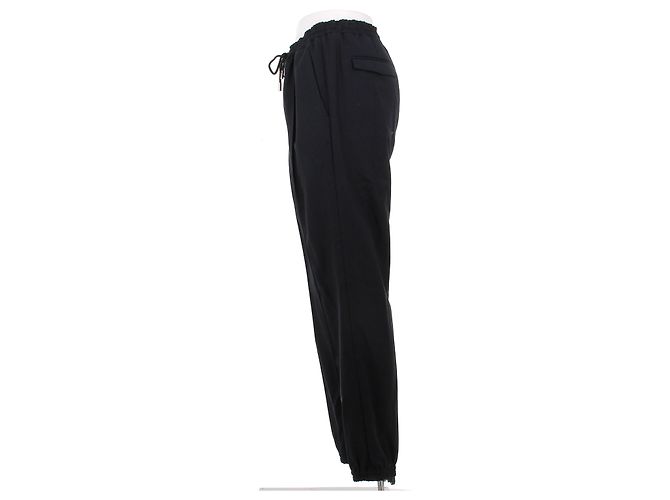 Dior Marineblaue Wollhose mit elastischem Bund - Ansicht 4