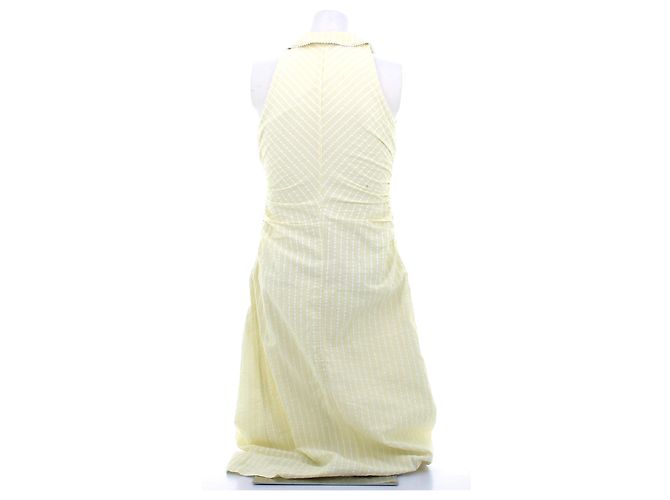 Ganni Vestido largo amarillo a rayas - vista 2