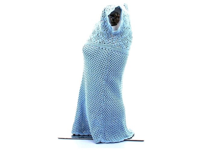 Autre Marque Minivestido Eloise de crochet Azul - vista 4