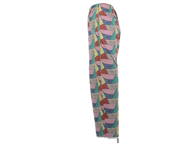 Autre Marque Gemusterte Hose mit elastischem Bund Mehrfarben - Ansicht 3