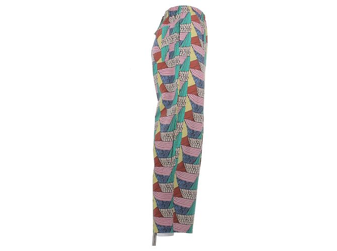 Autre Marque Gemusterte Hose mit elastischem Bund Mehrfarben - Ansicht 4