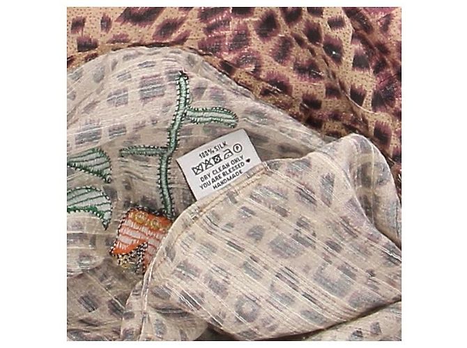 Autre Marque Falda MONOKI estampada de seda marrón Castaño - vista 5