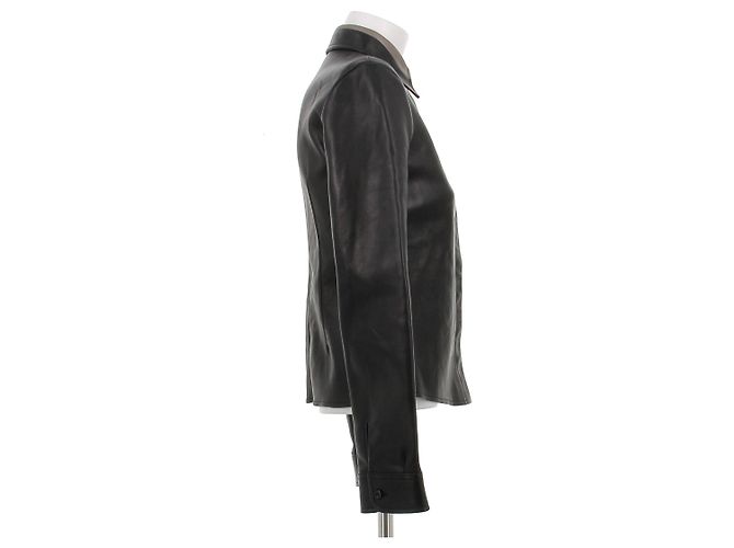 Fendi Lederjacke Schwarz - Ansicht 4