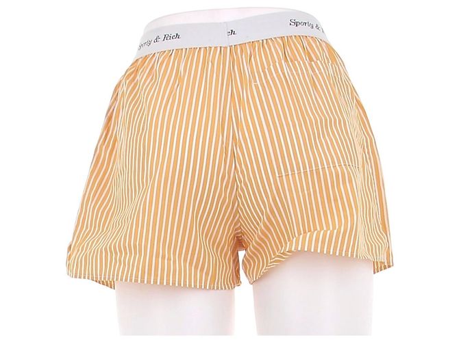 Autre Marque Short laranja às riscas - vista 2