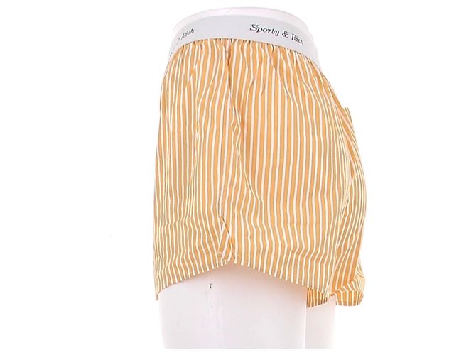 Autre Marque Short laranja às riscas - vista 3