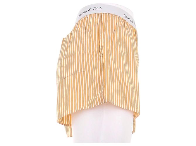 Autre Marque Short laranja às riscas - vista 4