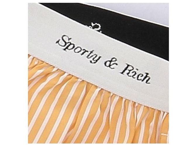 Autre Marque Short laranja às riscas - vista 5
