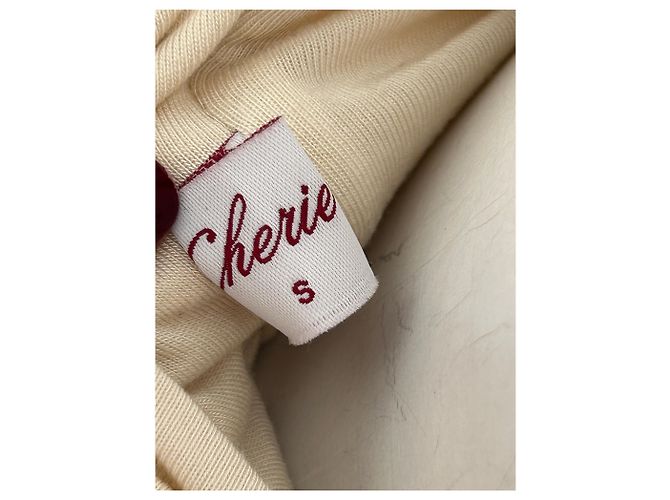 Autre Marque Top drapeado con lazo frontal CHERIE Beige - vista 5