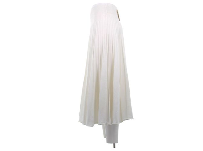 Magda Butrym Falda larga blanca de punto Blanco - vista 3