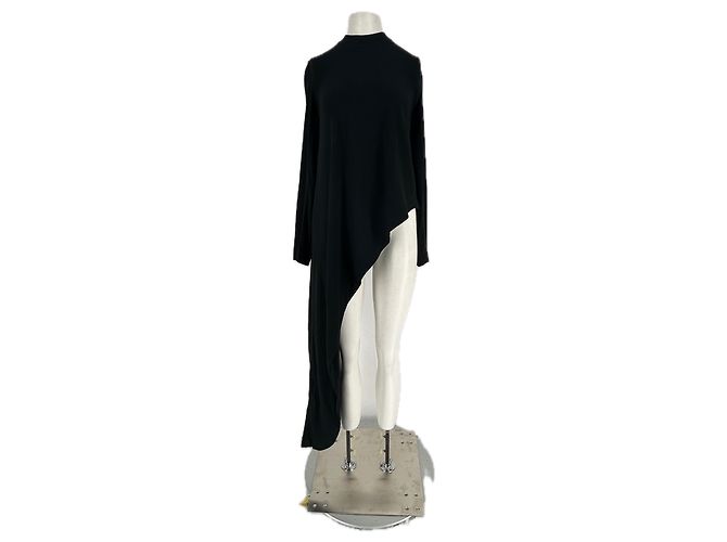 Top asimétrico negro de algodón Phoebe Philo - vista 2
