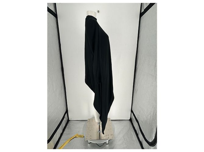 Top asimétrico negro de algodón Phoebe Philo - vista 4