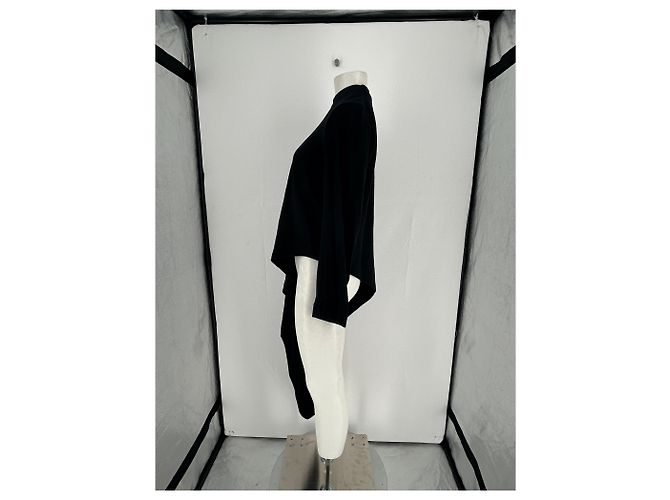 Top asimétrico negro de algodón Phoebe Philo - vista 5
