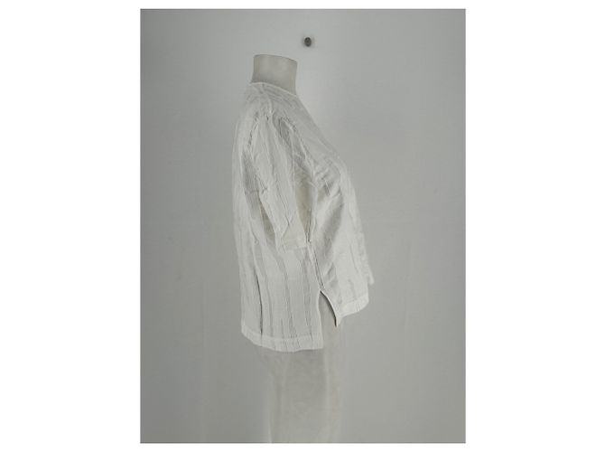 Autre Marque Camiseta de seda blanca LOULOU STUDIO Blanco - vista 3