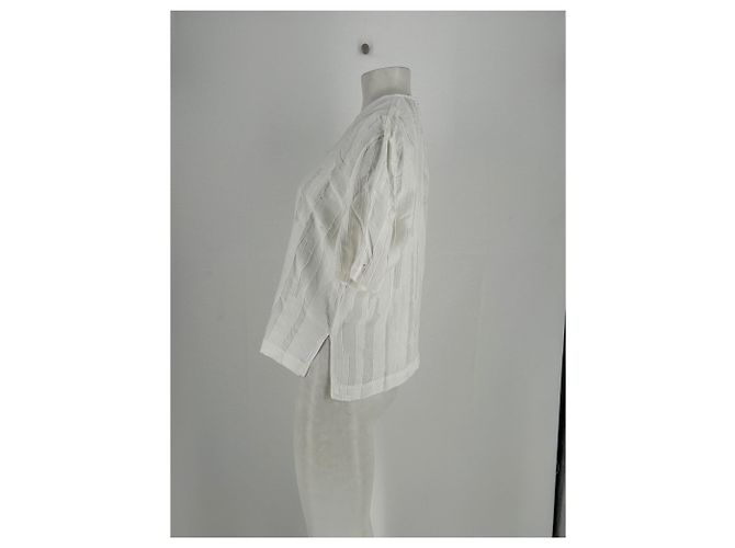 Autre Marque Camiseta de seda blanca LOULOU STUDIO Blanco - vista 4