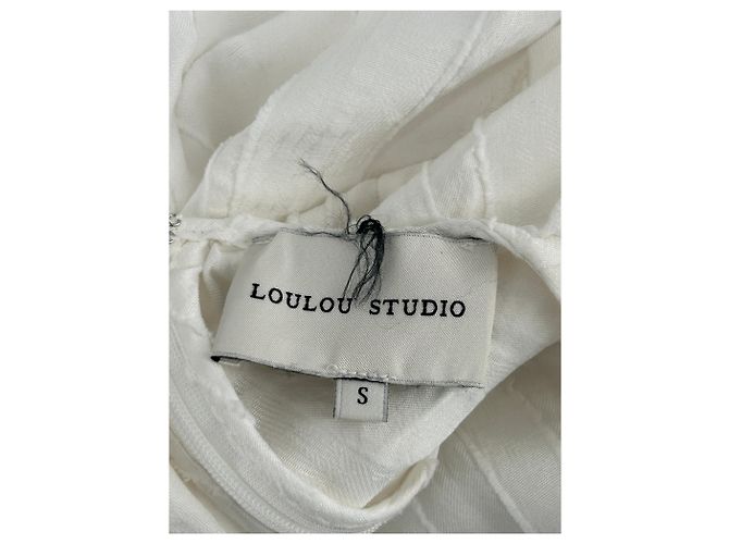 Autre Marque Camiseta de seda blanca LOULOU STUDIO Blanco - vista 6