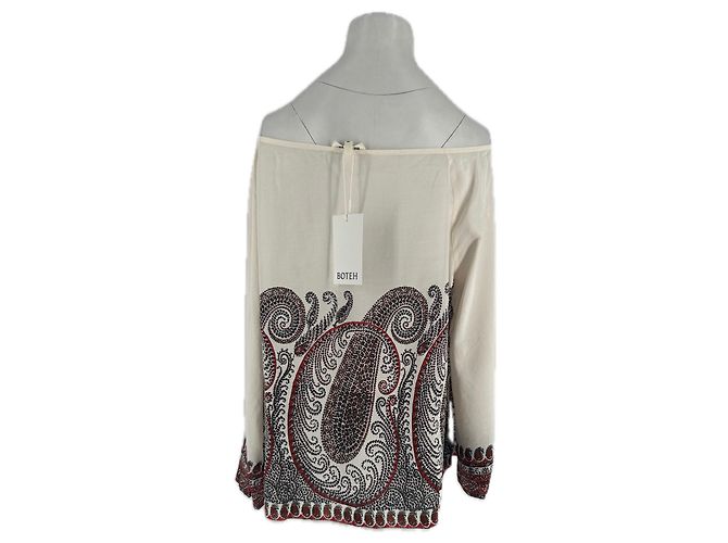 Autre Marque Top de cuello barco Cassia Beige - vista 2