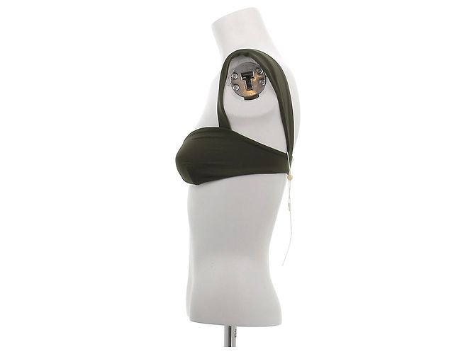 Magda Butrym Top de bikini caqui Retro - vista 4