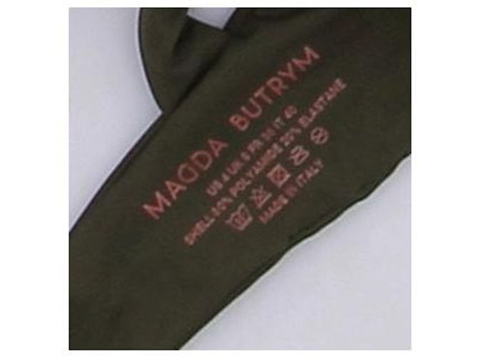 Magda Butrym Top de bikini caqui Retro - vista 6