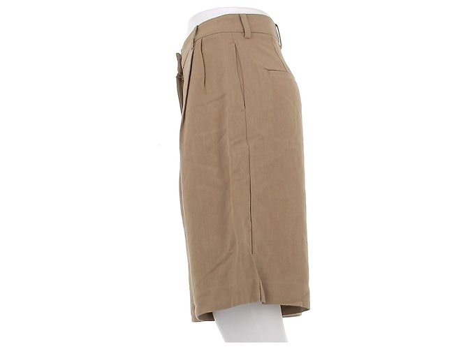 Autre Marque Short de pregas marrom - vista 4