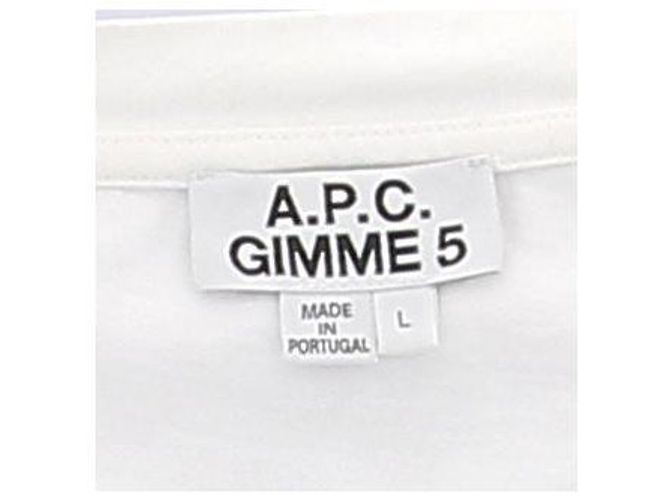 Apc T-shirt bianca "GIMME FIVE" Bianco - vista 5
