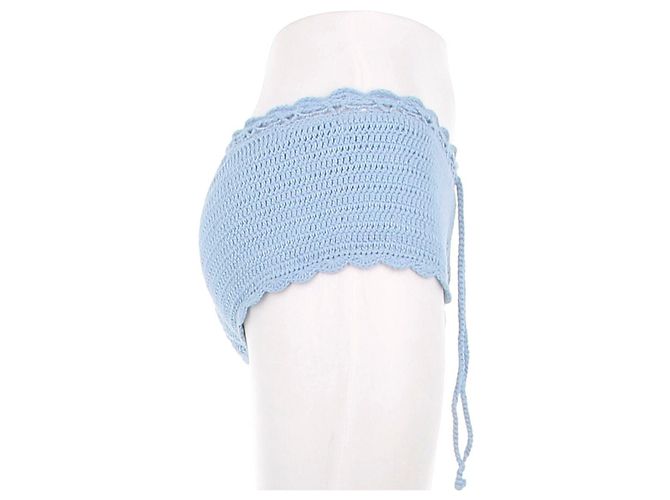 Autre Marque Short Genevieve em crochê Azul - vista 3