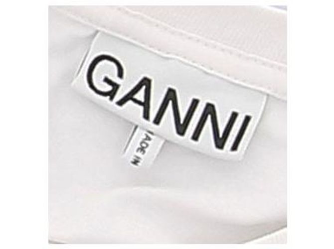 Ganni T-shirt bianca stampata Bianco - vista 6