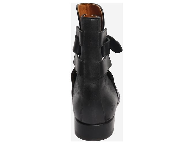 Hermès Schwarze Leder-Stiefeletten - Größe UK 7 - Ansicht 3
