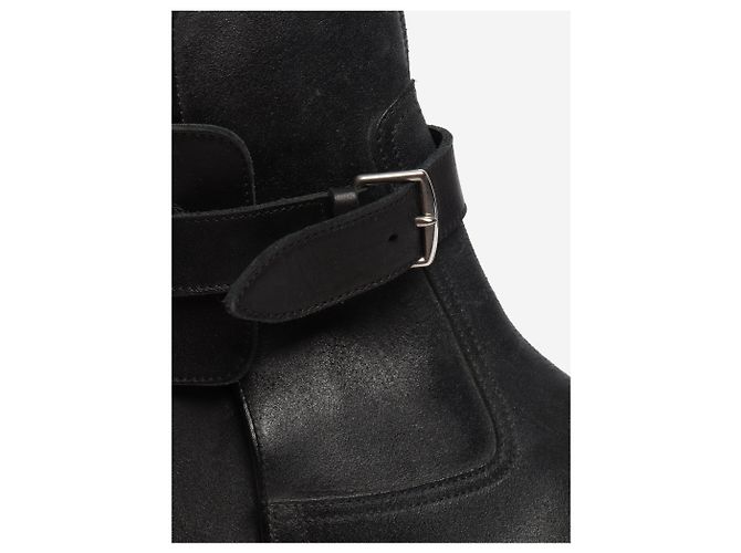 Hermès Schwarze Leder-Stiefeletten - Größe UK 7 - Ansicht 4