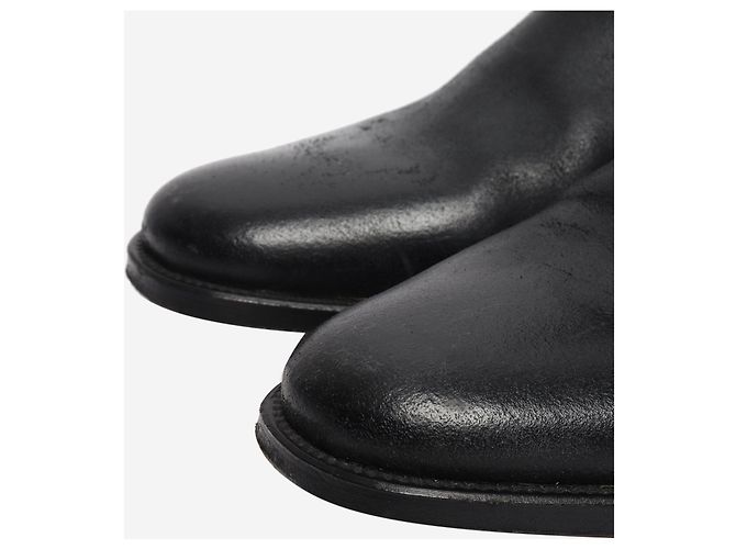 Hermès Schwarze Leder-Stiefeletten - Größe UK 7 - Ansicht 5