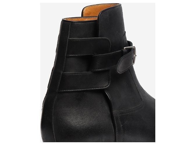 Hermès Schwarze Leder-Stiefeletten - Größe UK 7 - Ansicht 6